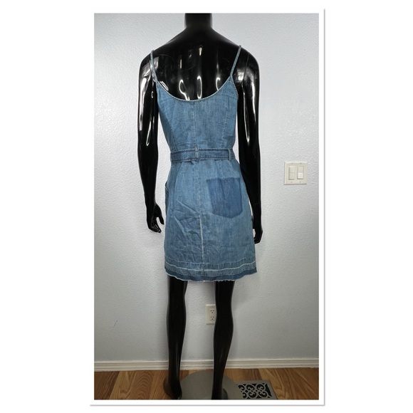 J Brand Carmela Button Front Chambray Dress Belted Cotton Denim Sz S - Picture 7 of 11